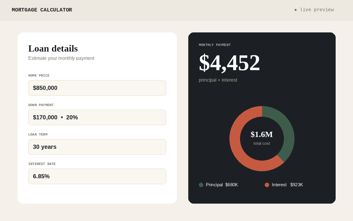 Mortgage Calculator